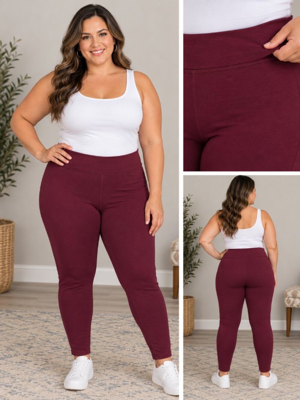 Old Navy Cloud Comfy Crossover Waist Leggings Extra High-Rise Cranberry Size XXL